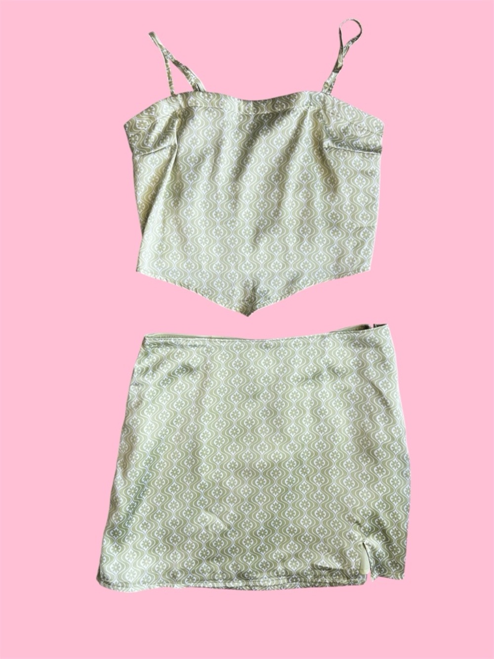 Hollister Satin Bandana Tank & mini Skirt set NWT Medium